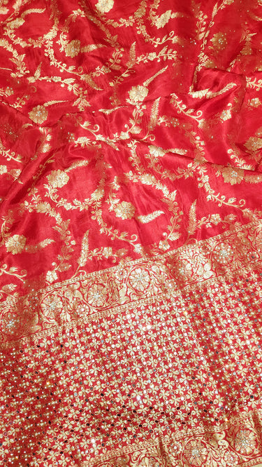 Hand Embroidered Banarasi Saree / Behuli - House of Nepal