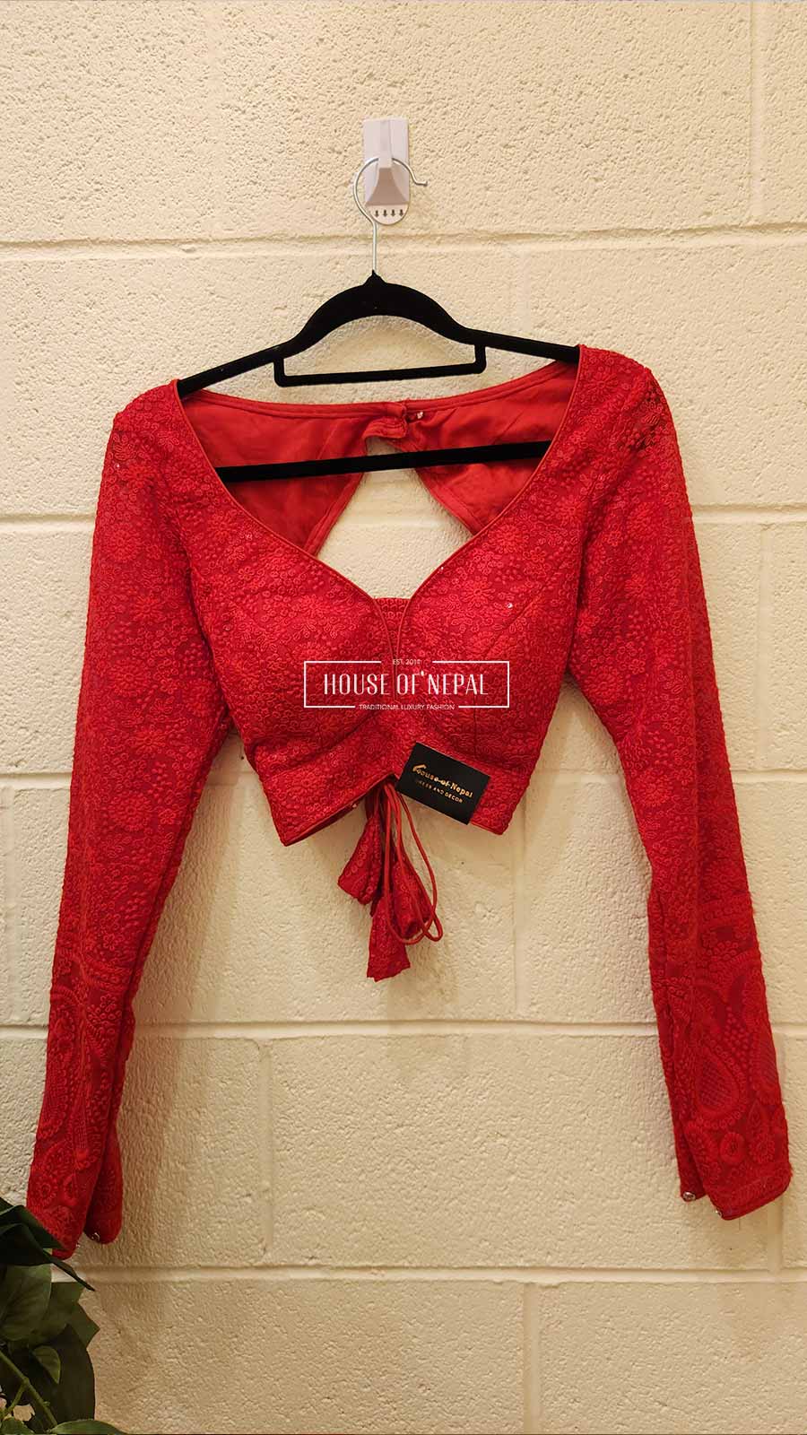 Red Chickenkari boutique Blouse