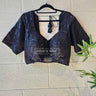 Half Sleeve Black  Boutique Blouse - House of Nepal
