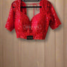 Half Sleeve Red Boutique Blouse - House of Nepal