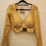 Golden Sequins Work Boutique Blouse - House of Nepal