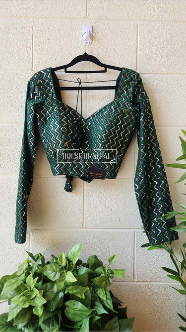 Full Sleeve Sequence Boutique Blouse - House of Nepal