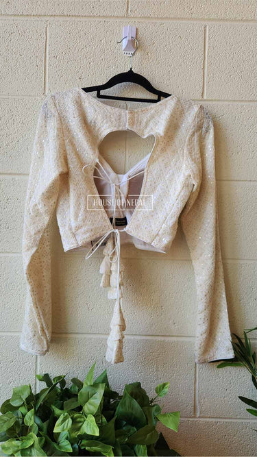 Full Sleeve White Boutique Blouse - House of Nepal