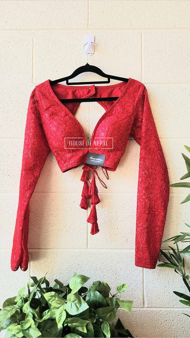 Full Sleeve Rose Boutique Blouse - House of Nepal