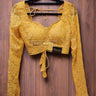 Full Sleeve Golden Boutique Blouse - House of Nepal