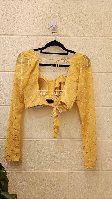Full Sleeve Golden Boutique Blouse - House of Nepal