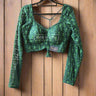 Full Sleeve Green Boutique Blouse - House of Nepal