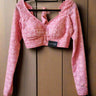 Full Sleeve Pink Boutique Blouse - House of Nepal
