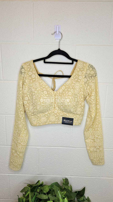 Full Sleeve Golden Boutique Blouse - House of Nepal