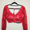 Full Sleeve Red Boutique Blouse - House of Nepal
