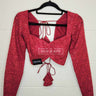 Maroon Chickenkari Full Sleeve Blouse - House of Nepal