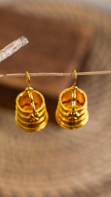 Gold Imitation Newari Kalacha Earrings (Bucket Earing)