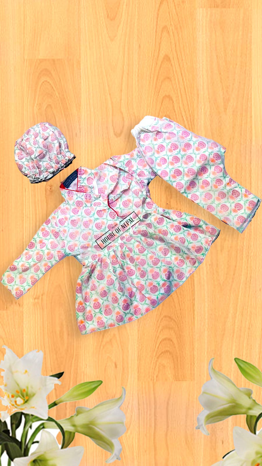 Baby Girls Frock Style Bhoto Set