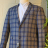 Men's Grey Prince of Wales Check Slim Suit Jacket - House of Nepal