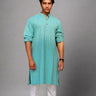 Cotton Mens Kurti Sea Green - House of Nepal
