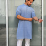 Cotton Mens Kurta Blue - House of Nepal