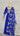 Royal Blue Zariwork Plain Anarkali Kurta with Chudidar and Threadwork Shawl