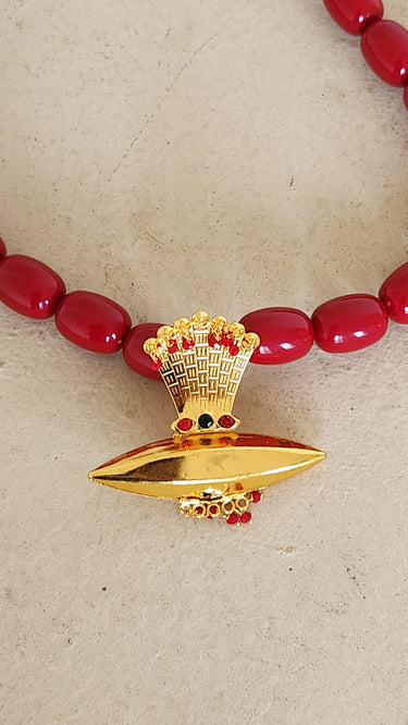 Newari Tayo with Red Muga Mala