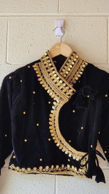 Black Velvet Chaubandi Handwork Boutique Blouse