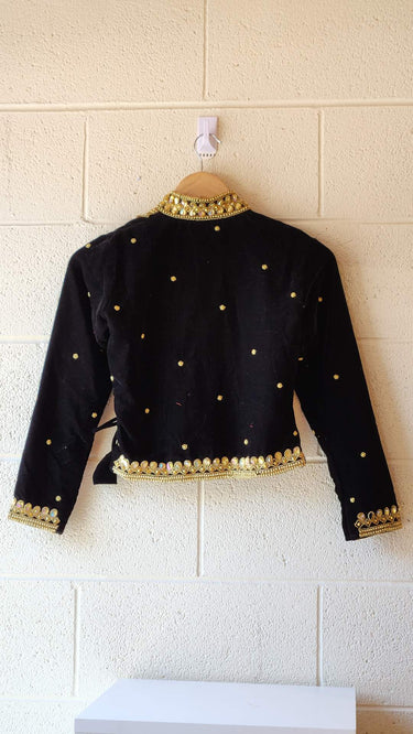 Black Velvet Chaubandi Handwork Boutique Blouse