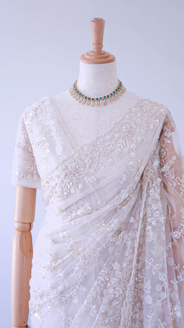 Net Saree with Heavy Jaal