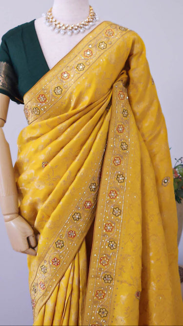 Dola Silk Saree with Handwork