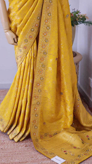 Dola Silk Saree with Handwork