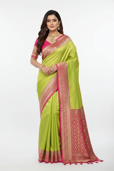Silk Border Pallu Saree in Dual Color