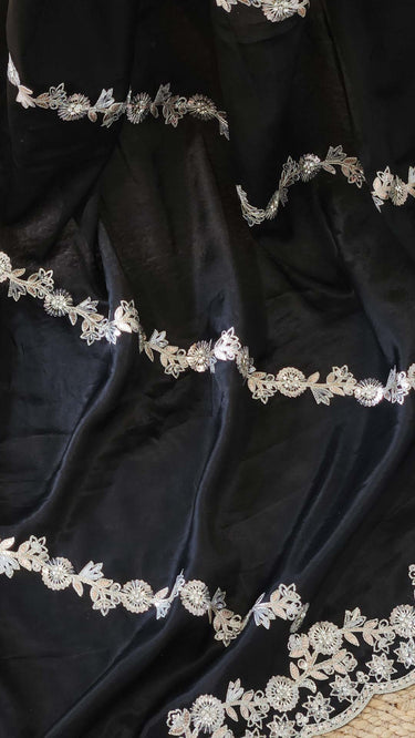 Satin Pita Work Saree