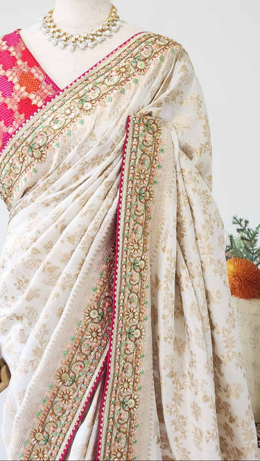 Banarashi Handwork Border Saree