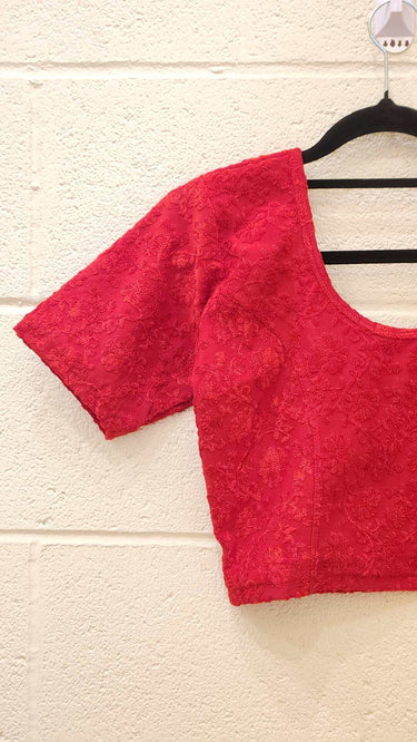 Half Sleeve Stretchable Blouse Vivid