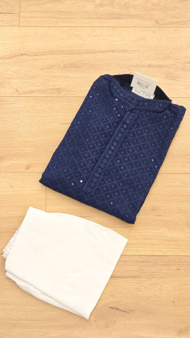 Rayon Chikankari Kurta Pajama for Boys