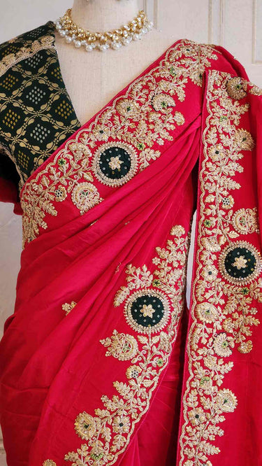 Crepe Heavy Border Saree