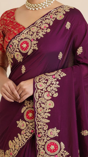 Crepe Heavy Border Saree