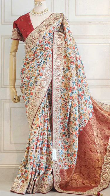 Digital Gota Border Saree