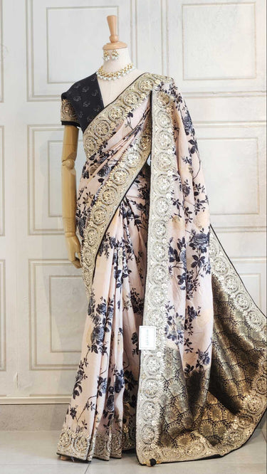 Digital Gota Border Saree