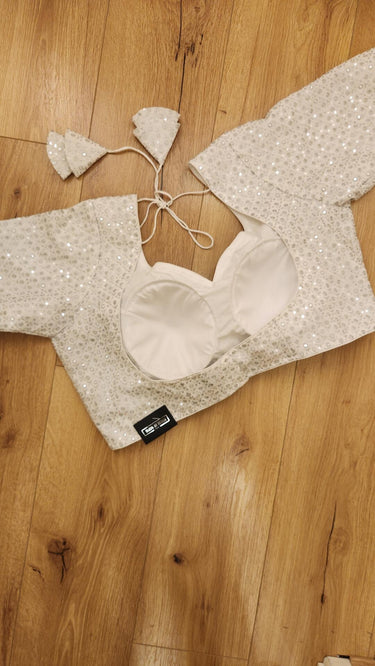 White Half Sleeve Boutique Blouse Lily