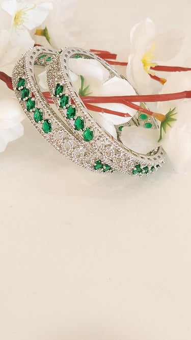 AD Bangles Emerald Green stone