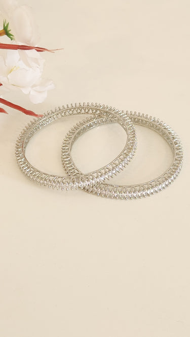 AD Bangles white Ziczac