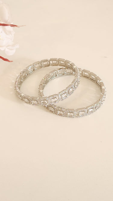 AD Bangles White stone