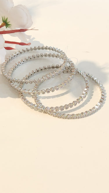 AD Bangles white thin