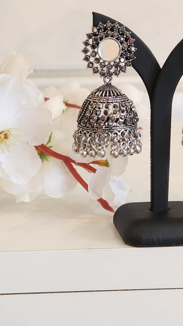Oxidised Mirror Earrings