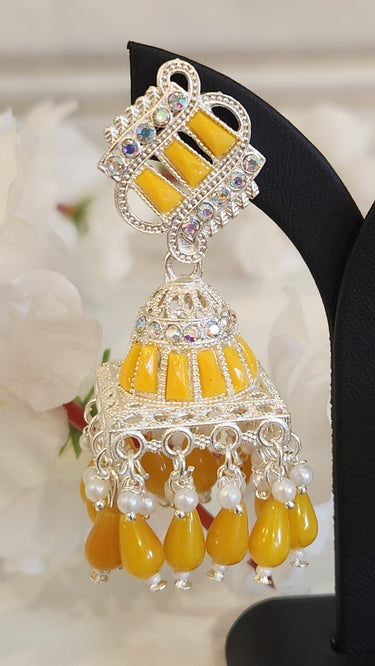 Cage Earrings Yellow