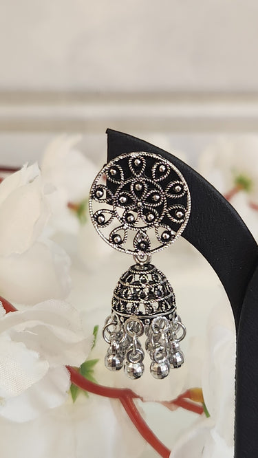 Oxidised Earrings silver