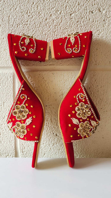 Velvet Vows Bridal Open Toe Jutti
