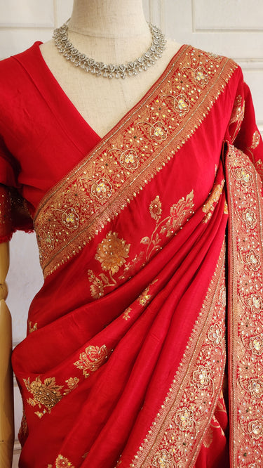 Chinon Saree with Handwork