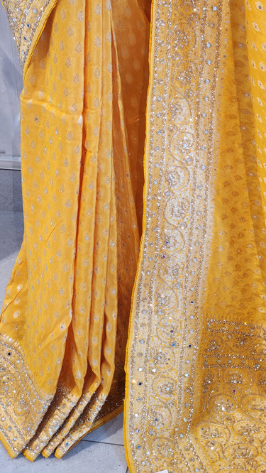 Crepe Weave Handwork Saree