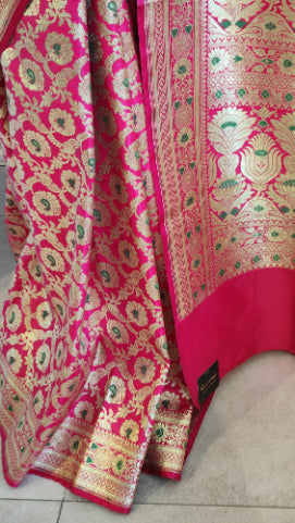 Pink Banarasi Saree