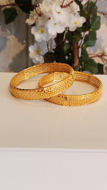 Gold Imitation Bangle Set Classic Slim