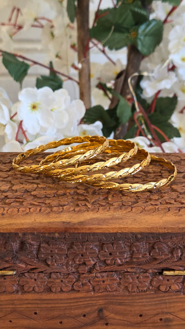 Gold Imitation Bangle Set Starry